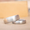 Titanium Minimalist Wedding Band Set for Him and Her, Titanium alliances Wedding Band Couple Matching Ring Set, Promise Rings for Couples