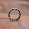 Damascus Steel Ring Twist Pattern with Blue Pakka wood sleeve for comfort wear - Image 4