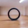 Damascus Ring Flat Shape Promise Ring Green & Skin Wood Sleeve Promise Ring - Image 3