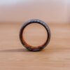 Whiskey Barrel Handcrafted Damascus Steel Promise Rings for Men Wooden Inlay Elegant Wood Wedding Bands | Artisan Wood Ring - Image 5