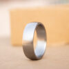 Titanium Minimalist Wedding Band Set for Him and Her, Titanium alliances Wedding Band Couple Matching Ring Set, Promise Rings for Couples - Image 3