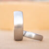 Titanium Minimalist Wedding Band Set for Him and Her, Titanium alliances Wedding Band Couple Matching Ring Set, Promise Rings for Couples - Image 5