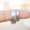 Titanium Minimalist Wedding Band Set for Him and Her, Titanium alliances Wedding Band Couple Matching Ring Set, Promise Rings for Couples - Image 6