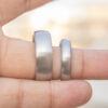 Titanium Minimalist Wedding Band Set for Him and Her, Titanium alliances Wedding Band Couple Matching Ring Set, Promise Rings for Couples - Image 7