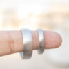 Titanium Minimalist Wedding Band Set for Him and Her, Titanium alliances Wedding Band Couple Matching Ring Set, Promise Rings for Couples - Image 9